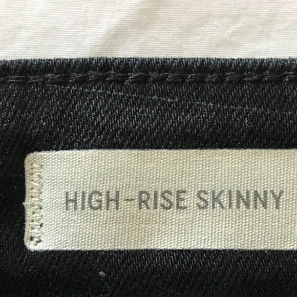 Pilcro and the Letterpress Anthropologie High Rise Skinny Jeans Women 26 Black - Picture 4 of 11